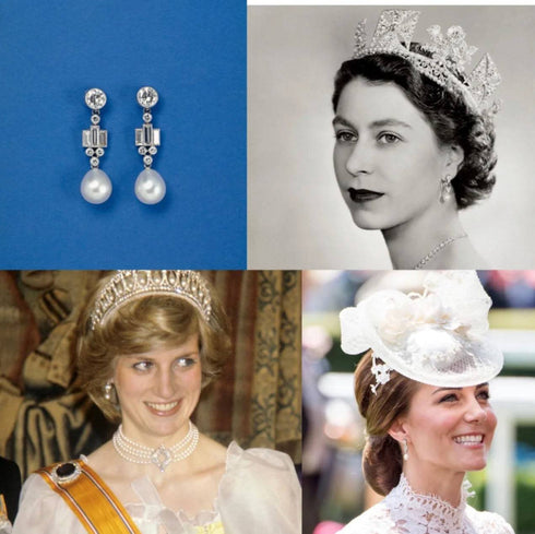 9-10mm Freshwater Drop Earrings Royal-Inspired - House Of Pearls